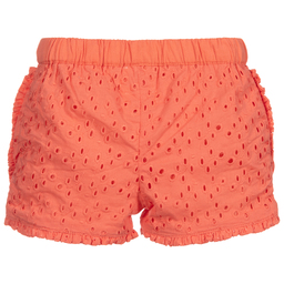 Carrément Beau-Coral Pink Cotton Shorts | Childrensalon Outlet