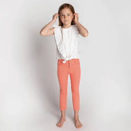Carrément Beau-Коралловые хлопковые брюки | Childrensalon Outlet