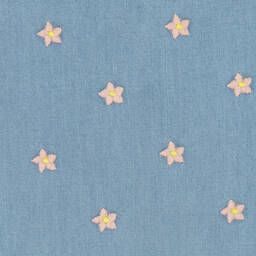 Carrément Beau-فستان قطن شامبري مطرز لون أزرق | Childrensalon Outlet