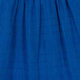 Carrément Beau-Girls Blue Embroidered Cotton Dress | Childrensalon Outlet