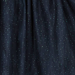 Carrément Beau-Синее трикотажное платье из тюля с блестками | Childrensalon Outlet