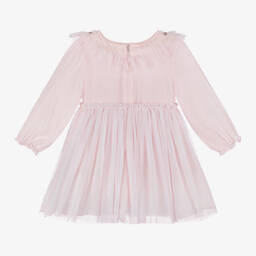 Carrément Beau-Girls Glitter Tulle Pink Dress | Childrensalon Outlet