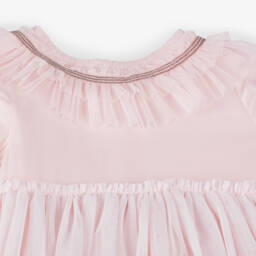 Carrément Beau-Girls Glitter Tulle Pink Dress | Childrensalon Outlet