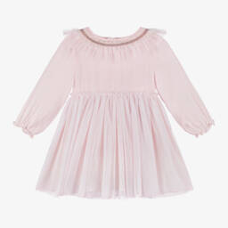 Carrément Beau-Girls Glitter Tulle Pink Dress | Childrensalon Outlet