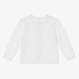 كاريمون بو-كارديغان قطن محبوك لون أبيض للبنات | Childrensalon Outlet