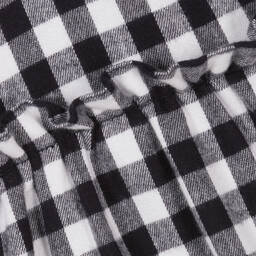 Carrément Beau-Girls Navy Blue Check Cotton Dress | Childrensalon Outlet