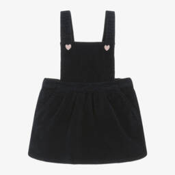 Carrément Beau-Girls Navy Corduroy Pinafore Dress | Childrensalon Outlet