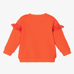 Carrément Beau-Оранжевый хлопковый топ на молнии для девочек | Childrensalon Outlet