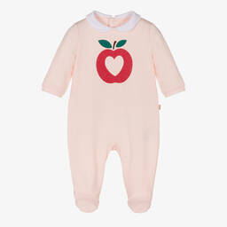 Carrément Beau-Розовый хлопковый комбинезон с яблоком | Childrensalon Outlet