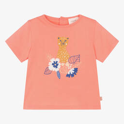 Carrément Beau-Girls Pink Cotton Cheetah T-Shirt | Childrensalon Outlet