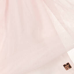 Carrément Beau-Girls Pink Glittery Tulle Dress  | Childrensalon Outlet