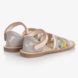 Carrément Beau-Girls Pink Leather Sandals | Childrensalon Outlet