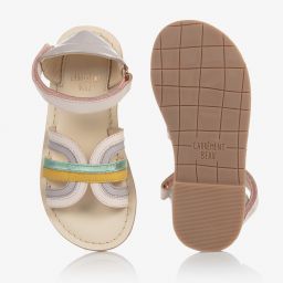 Carrément Beau-Girls Pink Leather Sandals | Childrensalon Outlet