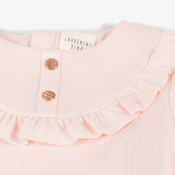 Carrément Beau-Girls Pink Ruffle Jersey Dress | Childrensalon Outlet