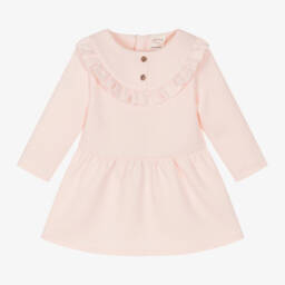 Carrément Beau-Girls Pink Ruffle Jersey Dress | Childrensalon Outlet