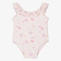 Carrément Beau-Girls Pink Ruffle Seashell Swimsuit | Childrensalon Outlet