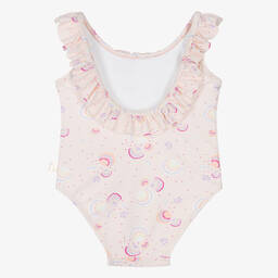 Carrément Beau-Girls Pink Ruffle Seashell Swimsuit | Childrensalon Outlet