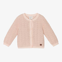 Carrément Beau-Girls Pink Sparkly Cotton Cardigan | Childrensalon Outlet