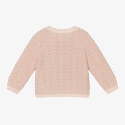 Carrément Beau-Girls Pink Sparkly Cotton Cardigan | Childrensalon Outlet