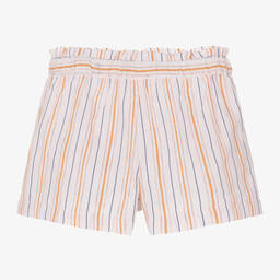 Carrément Beau-Girls Pink Stripe Cotton Shorts | Childrensalon Outlet