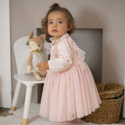 Carrément Beau-Girls Pink Tulle Heart Dress | Childrensalon Outlet