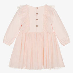 Carrément Beau-Girls Pink Tulle Heart Dress | Childrensalon Outlet