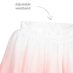 Carrément Beau-Бело-розовая юбка для девочек | Childrensalon Outlet