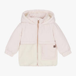 Carrément Beau-Girls Quilted Pink Fleece Jacket | Childrensalon Outlet