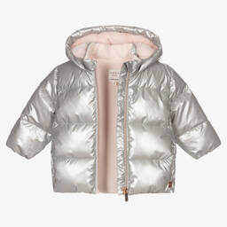 كاريمون بو-معطف بافر أطفال بناتي لون فضّي | Childrensalon Outlet