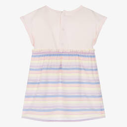 Carrément Beau-Girls Striped Pink Cotton Dress | Childrensalon Outlet