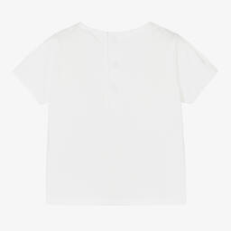 Carrément Beau-Белая футболка с цветами и лимонами | Childrensalon Outlet