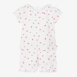 Carrément Beau-Короткая белая пижама для девочек | Childrensalon Outlet