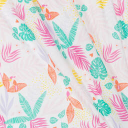 Carrément Beau-Girls White Tropical Cotton Dress | Childrensalon Outlet