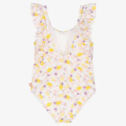 Carrément Beau-Бело-желтый купальник с цветами | Childrensalon Outlet