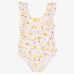 Carrément Beau-Бело-желтый купальник с цветами | Childrensalon Outlet