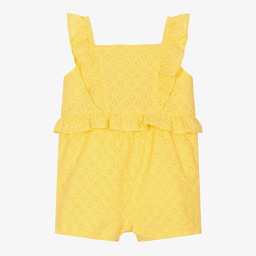 Carrément Beau-Желтый кружевной комбинезон для девочек | Childrensalon Outlet