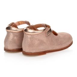 كاريمون بو-حذاء جلد شامواه لون زهري للبنات | Childrensalon Outlet