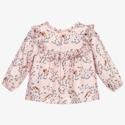 Carrément Beau-Pink Squirrels Blouse | Childrensalon Outlet