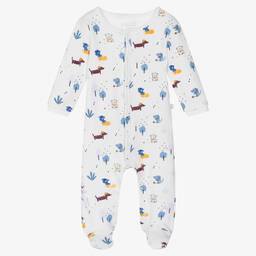 Carrément Beau-White 2-in-1 Cotton Babygrow | Childrensalon Outlet