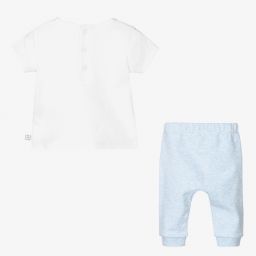 Carrément Beau-Белый топ и голубые брюки | Childrensalon Outlet