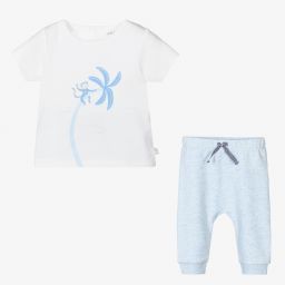 Carrément Beau-Белый топ и голубые брюки | Childrensalon Outlet
