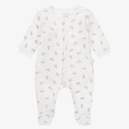 Carrément Beau-Белый хлопковый комбинезон с медвежатами | Childrensalon Outlet