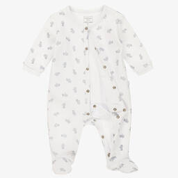 Carrément Beau-Белый хлопковый комбинезон с медвежатами | Childrensalon Outlet