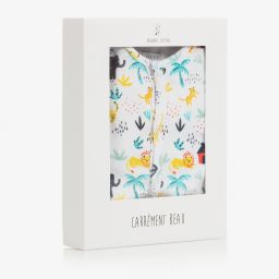 Carrément Beau-White Organic Animals Babygrow | Childrensalon Outlet