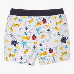 كاريمون بو-شورت أطفال ولادي قطن عضوي جيرسي لون أبيض | Childrensalon Outlet