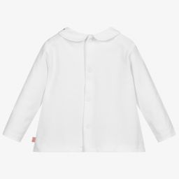 Carrément Beau-White Organic Cotton Top | Childrensalon Outlet