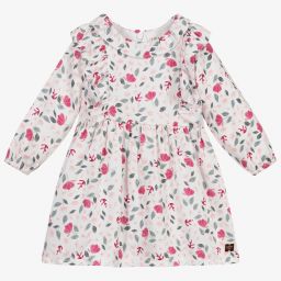 Carrément Beau-White & Pink Floral Dress | Childrensalon Outlet