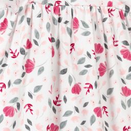 Carrément Beau-White & Pink Floral Dress | Childrensalon Outlet