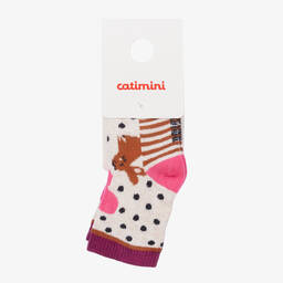 كاتامني-جوارب قطن لون بيج للمولودات | Childrensalon Outlet