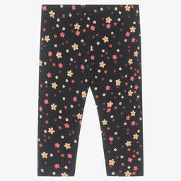 Catimini-Baby Girls Blue Floral Leggings | Childrensalon Outlet